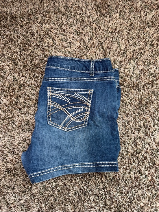 Maurices Pants - Maurices Women’s Dark Blue Denim Shorts with Embroidered Back Pocket